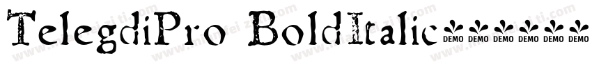 TelegdiPro BoldItalic字体转换